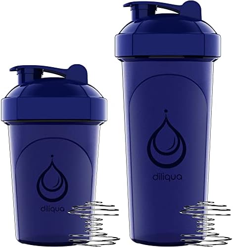 10 PACK- Shaker Bottles with Wire Whisks for Protein Mixes | Leakproof Blender Shaker Bottle Pack | BPA-Free & Dishwasher Safe | 5 Large 28 oz & 5 Small 20 oz Shaker Bottle | Cups for Shakes