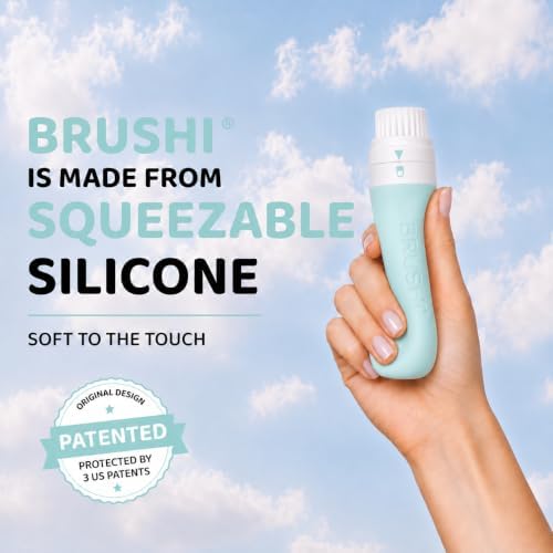 Brushi® Patented Sunscreen Applicator – Refillable Squeezable Bottle with Soft Blending Brush Mess-Free Sunscreen Applicator for Face & Body, Adults & Kids Travel Size 3oz (Cinnamon Bay Blue) - Image 4