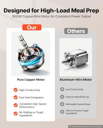 Food Processor 9.5 qt 9 L Commercial Electric Vegetable Chopper 1800W
