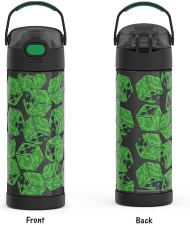 FUNTAINER Water Bottle with Spout, 16oz, Minecraft, Style may vary
