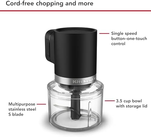 KitchenAid Go Cordless Top Down Chopper, battery sold separately, KTCR350 - Image 2