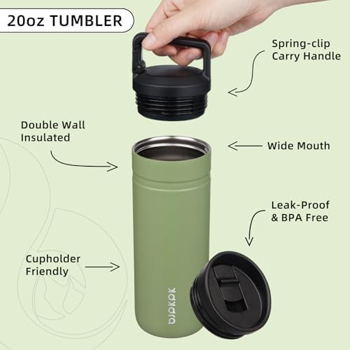 BJPKPK 20 oz Insulated Travel Water Bottle, Coffee Tumbler Stainless Steel - Image 3