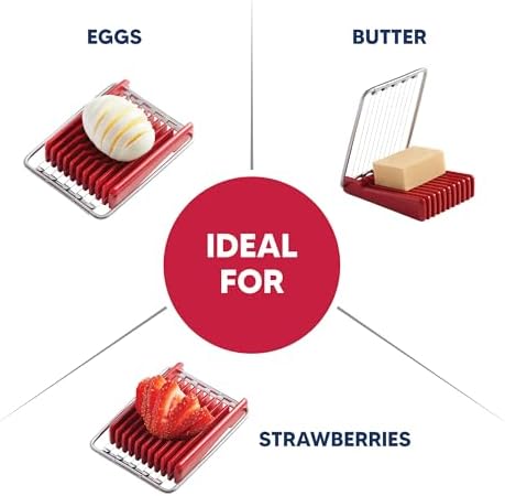 HIC Kitchen Double-Sided Egg Slicer, 18/8 Stainless Steel Wires - Image 3