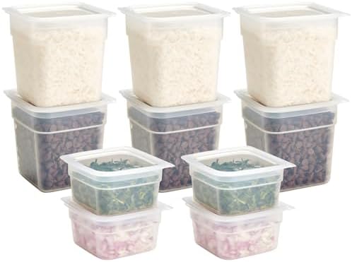 Food Storage Containers with Lids - Translucent (Microwave Safe and BPA-Free) - 16 and 32 oz (ounce) Food Storage Container - (20 Piece Set)