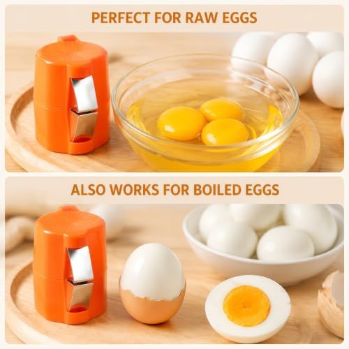 Egg Shell Opener, 2-in-1 for Raw & Boiled Eggs，Pink - Image 5