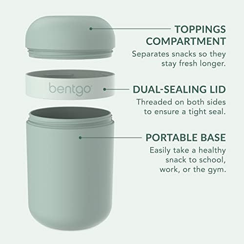 Snack Cup, Leak-Proof Snack Container with Toppings Compartment