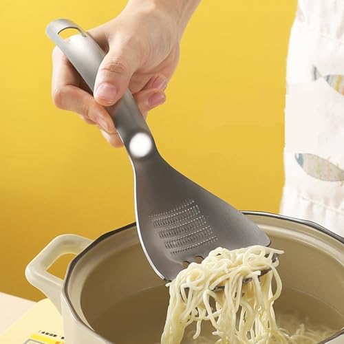 5 in 1 Egg Separator for Raw Eggs, Potato Masher Multifunction Cooking Spoon, Egg Yolk Separator, Grater Plate, Bottle Opener & Slotted Spoon 304 Stainless Steel Kitchen (Pasta spoon) - Image 2