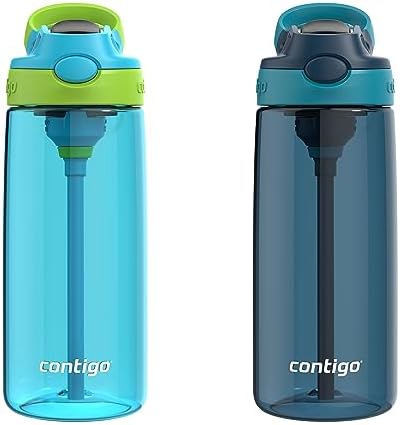 Kids Water Bottles, Cleanable Straw, BPA-Free, 20oz, 2-Count