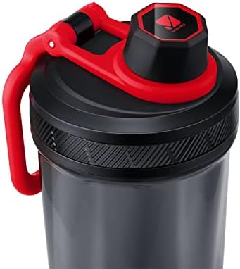 Shaker Bottle, Gallium USB C Rechargeable Electric Protein Shake Mixer, Shaker Cups for Protein Shakes and Meal Replacement Shakes, BPA Free, Made with Tritan, 24oz, Red