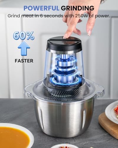 LINKChef Food Processor, 6 Cup Electric Food Chopper, 250W Meat Grinder - Image 2