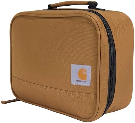 Insulated Lunch Cooler For Men and Women, Fully Insulated Lunch Pale for Everyday Use, 4 Can (Brown)