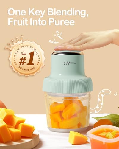 HEYVALUE 20 Oz Glass Baby Food Maker, Baby & Pet Large Food Processor Set - Image 2
