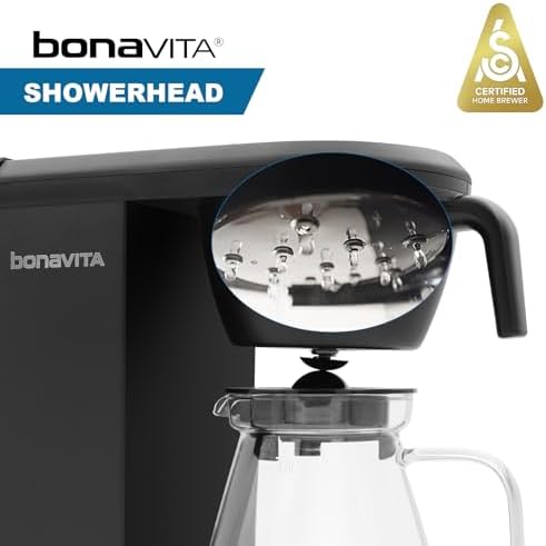 Enthusiast 8 Cup Drip Coffee Brewer, Pour Over, SCA Certified Coffee Machine with Thermal Carafe, Stainless Steel Panel, Removable Reservoir