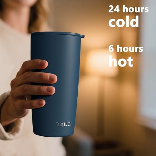 TILUCK 20 oz Insulated Coffee Tumbler with BPA-Free Lid - Image 3