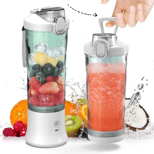 Portable Blender, Shakes and Smoothies Cordless Personal Size Blender 20oz