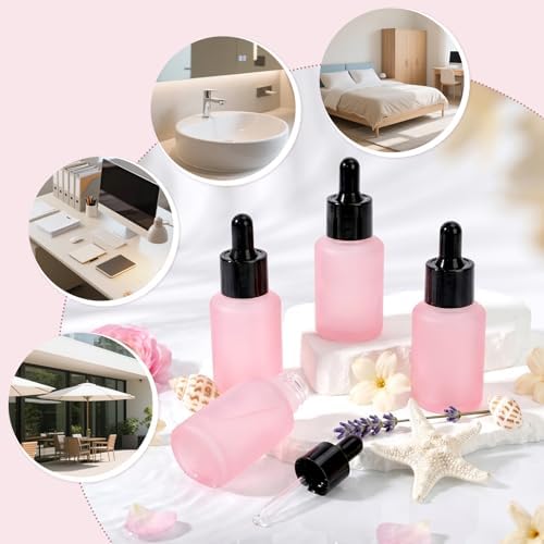 Segbeauty 4 Pack 1oz Dropper Bottle for Essential Oils, 30ml Frosted Glass Eye Dropper, Pink Droppers for Oil, Empty Travel Size Bottles with Transfer Tool, Small Hair Massage Oils Bottles for Liquids - Image 5