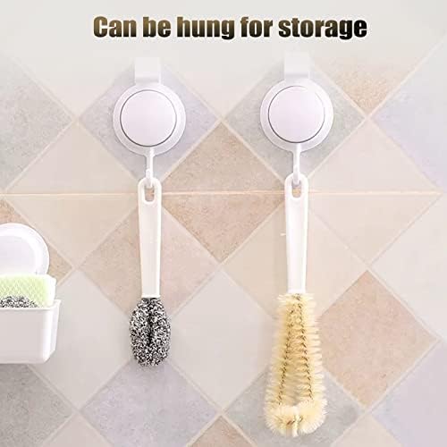 Portable Blender Cleaning Brush Set of 4, Long Handle Bottle Cleaning Brushes with Hanging Holes for Water Bottles, Blender Cups, Lids, Edges and Kitchen Cleanup