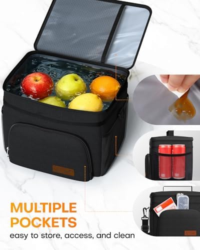 Insulated Lunch Box Men Women Leak-Proof Cooler Lunch Bag 15L