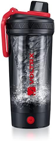 Shaker Bottle, Gallium USB C Rechargeable Electric Protein Shake Mixer, Shaker Cups for Protein Shakes and Meal Replacement Shakes, BPA Free, Made with Tritan, 24oz, Red