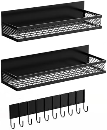 Magnetic Spice Rack for Refrigerator, 3 Pack Magnetic Shelf for Refrigerator, Movable Magnetic Basket is Used for Side Storage in Ovens, Microwaves, or Washing Machines