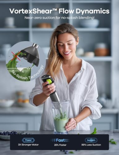 Immersion Blender Handheld, Max 1200W Hand Blenders Immersion 9-in-1