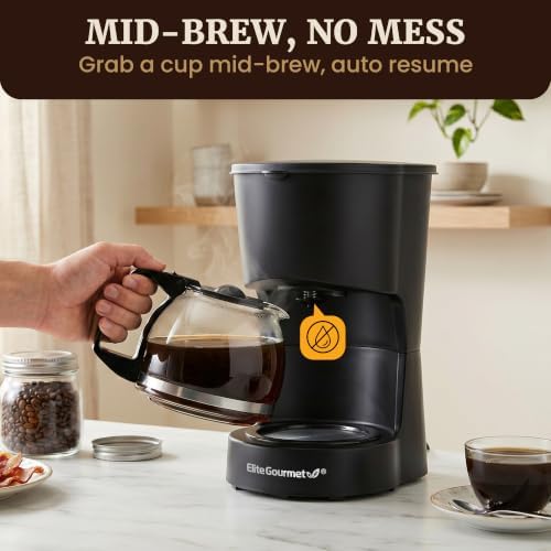 EHC4128 Automatic 4-Cup Drip Coffee Maker, Black