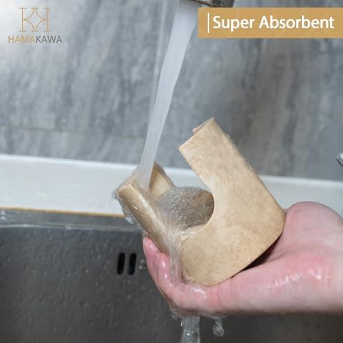 Turkish Natural Marble Sponge Holder, Beige Kitchen Sink Organizer