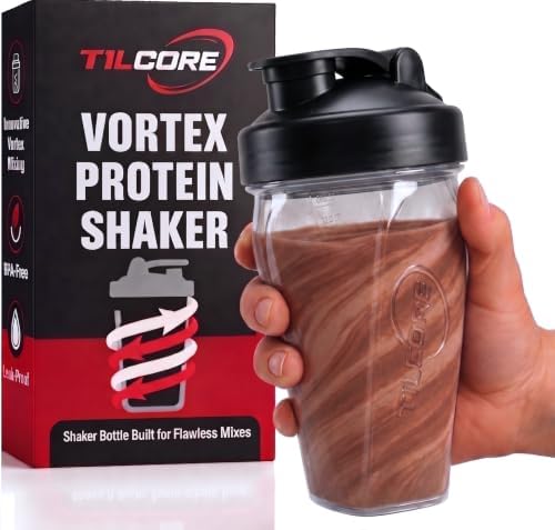 Vortex Protein Shaker Bottle 24 oz/700ml - Premium BPA-Free Pre-Workout Shaker Cup for Protein Shakes & Smoothies, Leak-Proof & Durable Bottle-Shakers for Active Lifestyles by Unknown