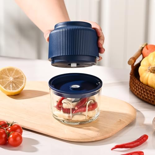 Fox Run Mini Food Processor, 1.25 Cup Capacity Electric Garlic & Vegetable Chopper - Image 2