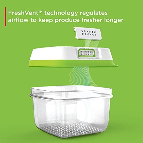 FreshWorks Produce Saver, Medium and Large Produce Storage Containers, 4 Piece Set