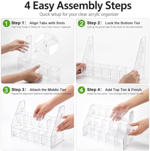 Drink Packet Organizer, 3 Tier Water Flavor Packet Holder with 15 Slots