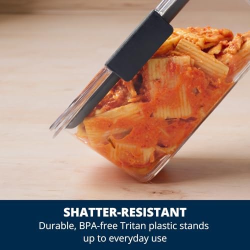 Brilliance BPA Free Airtight Food Storage Containers with Lids, Set of 4 (4.7 Cup) Ideal for Lunch, Meal Prep, and Leftovers