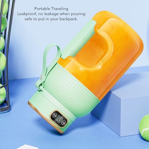 Portable Juicer Cup, 150W 1200ml Multifunctional Mini Travel Blender for Gym Home Office Sports Outdoor, Mini Juicer Cup, Mini Blending Cup, Portable Juice Cup (Green) - Image 4