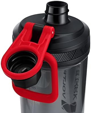Shaker Bottle, Gallium USB C Rechargeable Electric Protein Shake Mixer, Shaker Cups for Protein Shakes and Meal Replacement Shakes, BPA Free, Made with Tritan, 24oz, Red