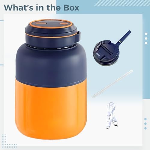 Wireless Juicer Cup, Portable Blender, 44 Fl Oz / 1300 Ml Capacity, Usb Rechargeable, Compact For Smoothies And Shakes, Food-Safe Material For Travel And Outdoors