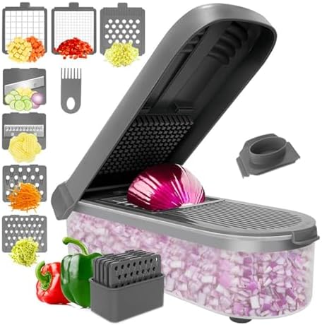 Spiralizer Vegetable Slicer Non-Slip Base, Stainless Steel Knives by Unknown