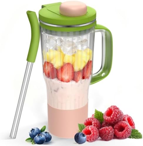 26oz Travel Tumbler Replacement for Ninja BlendBOSS Blender (Green) by Unknown