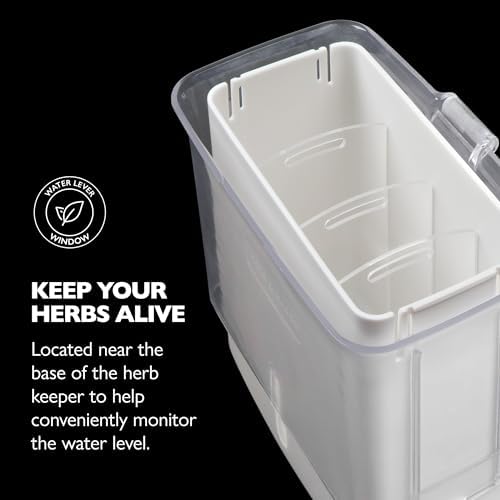 Cole & Mason Herb Storage Container for Refrigerator, Fresh Herb Keeper