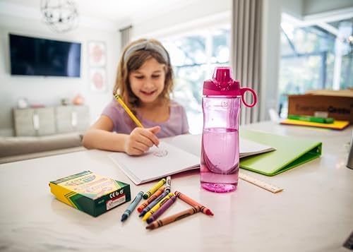 Pogo BPA-Free Plastic Water Bottle with Chug Lid, Fuchsia, 18 oz. - Image 2