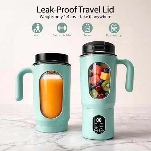 Portable Blender for Smoothies, 580ML USB-C Rechargeable Personal Blender - Image 3