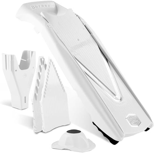 Mandoline Food Slicer V5 (Starter Set) by Reston Lloyd • V-Slicer with Food Holder • Made in Germany • Fruit & Vegetable Chopper • Multiple Settings • Color: White
