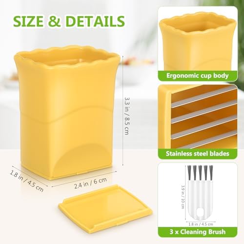 3 Pack Fruit Slicer Cup Stainless Steel Strawberry Cutter