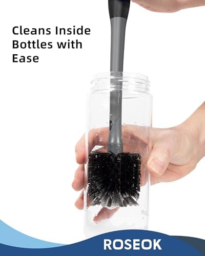 ROSEOK 2 in 1 Bottle Brush with Straw Cleaner Brush, Water Bottle Brush - Image 3