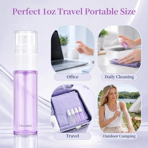 YIERSO Refillable Spray Bottles 1oz 30ml 4-Pack Small Travel Bottle - Image 2