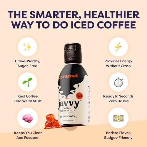 Javvy Cold Brew Coffee Concentrate Instant Coffee, Caramel