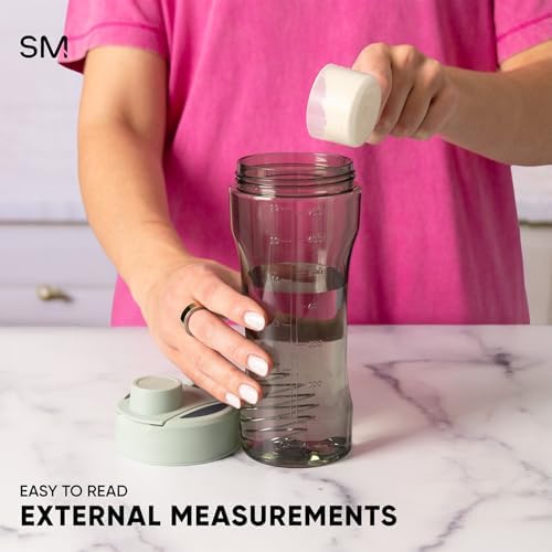 Simple Modern Rally Plastic Protein Shaker Bottle with Ball | 24oz Leakproof Cup for Protein Shakes, Mixes, Electrolytes, Pre Workout | Midnight Black - Image 3