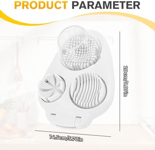 3 in 1 Egg Slicer for Hard Boiled Eggs, 2025 New Egg Cutter for Hard Boiled Eggs for Strawberry Mushroom Grape Cherry Tomato, Multi-Function Food Slicer for Home Use Kitchen Chopper Tool (1 PCS)