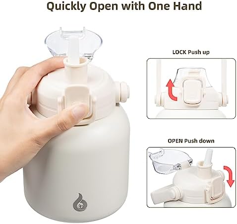 27oz Insulated Water Bottle with Straw Lid, Cute Stainless Bottle