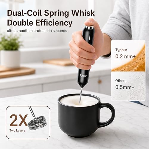 InstaWhisk Upgraded Milk Frother with Variable Speed - Rechargeable Handheld Coffee Frother Wand with Detachable Whisks, Electric Drink Mixer for Latte, Cappuccino, Almond Milk, Protein, Orange - Image 4