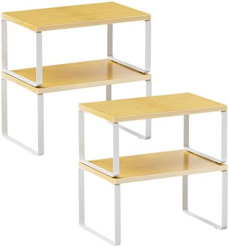 Cabinet Organizer Shelf, Set of 4 Stackable Spice Rack